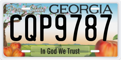 GA license plate CQP9787
