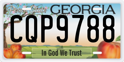 GA license plate CQP9788