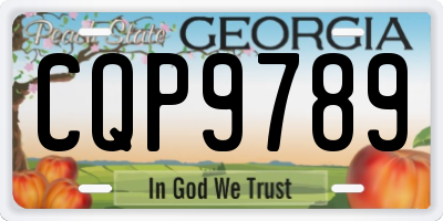 GA license plate CQP9789