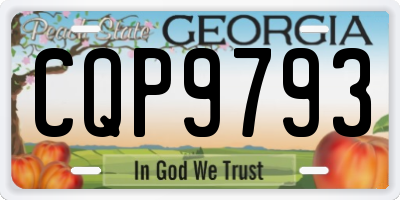 GA license plate CQP9793