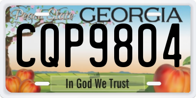 GA license plate CQP9804