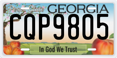 GA license plate CQP9805