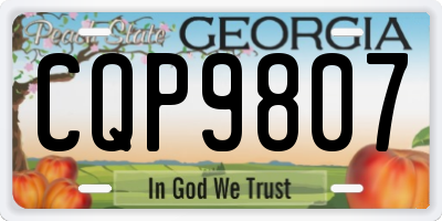 GA license plate CQP9807