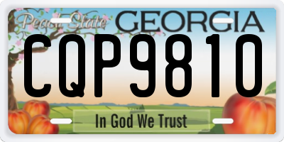 GA license plate CQP9810