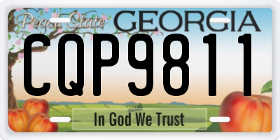 GA license plate CQP9811