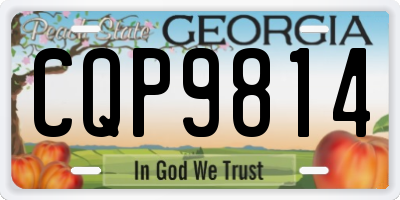 GA license plate CQP9814
