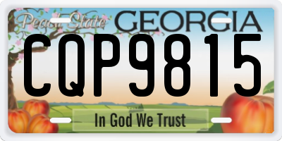 GA license plate CQP9815