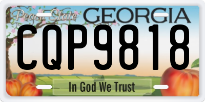 GA license plate CQP9818
