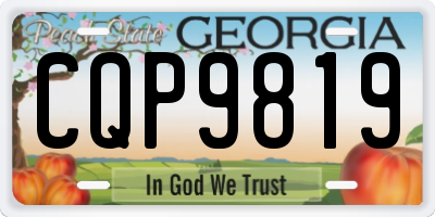 GA license plate CQP9819