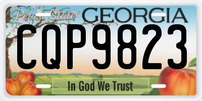 GA license plate CQP9823