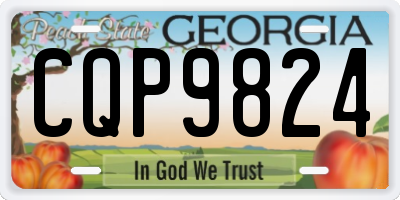 GA license plate CQP9824