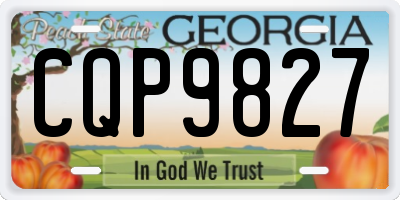 GA license plate CQP9827