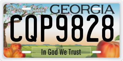 GA license plate CQP9828