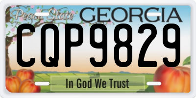 GA license plate CQP9829