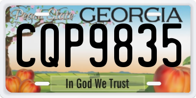 GA license plate CQP9835
