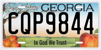 GA license plate CQP9844
