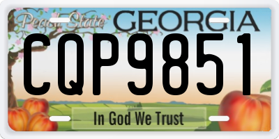 GA license plate CQP9851