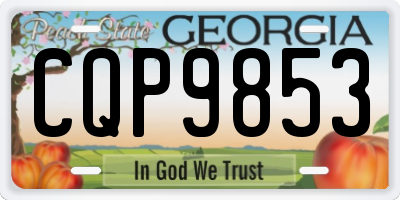 GA license plate CQP9853