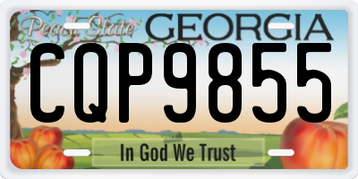 GA license plate CQP9855