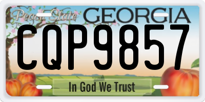 GA license plate CQP9857
