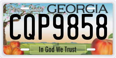 GA license plate CQP9858