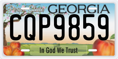 GA license plate CQP9859