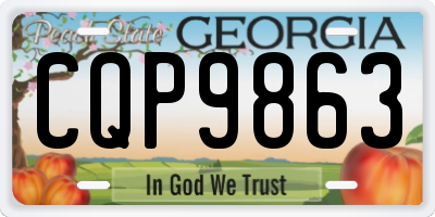 GA license plate CQP9863