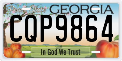 GA license plate CQP9864