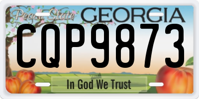 GA license plate CQP9873
