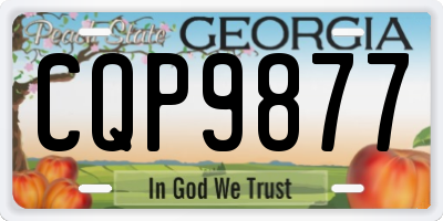 GA license plate CQP9877