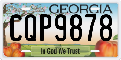 GA license plate CQP9878