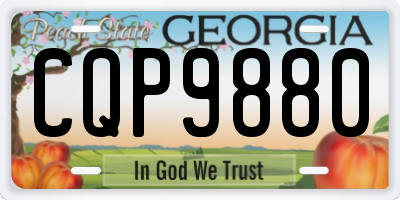 GA license plate CQP9880