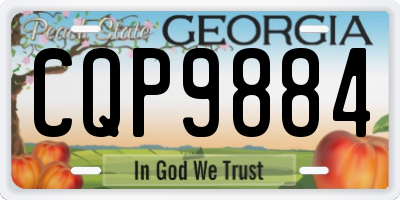 GA license plate CQP9884
