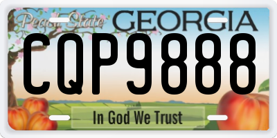 GA license plate CQP9888