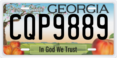 GA license plate CQP9889