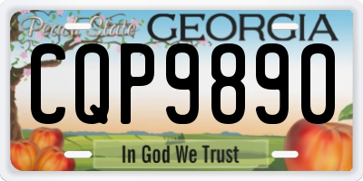 GA license plate CQP9890