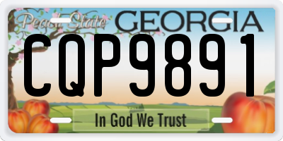 GA license plate CQP9891