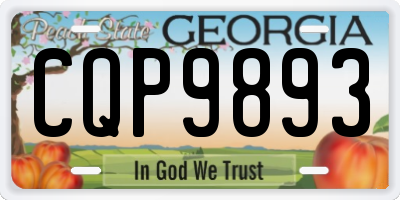 GA license plate CQP9893