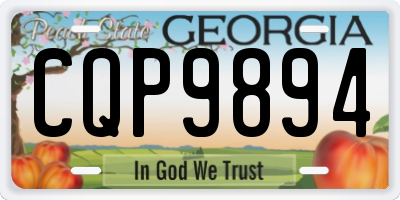 GA license plate CQP9894