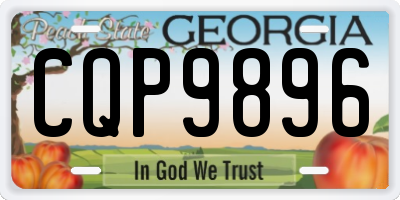 GA license plate CQP9896
