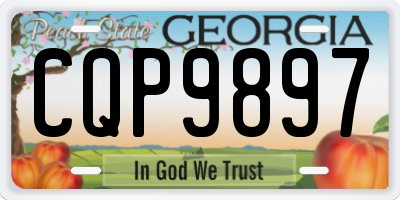 GA license plate CQP9897