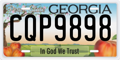 GA license plate CQP9898