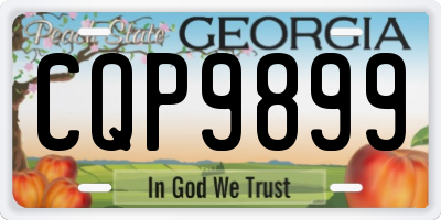 GA license plate CQP9899
