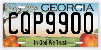 GA license plate CQP9900