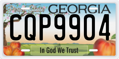 GA license plate CQP9904