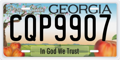 GA license plate CQP9907