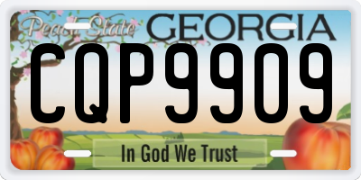 GA license plate CQP9909