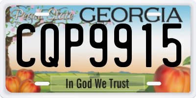 GA license plate CQP9915