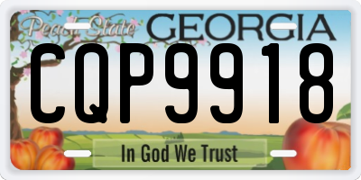 GA license plate CQP9918