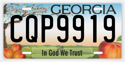 GA license plate CQP9919